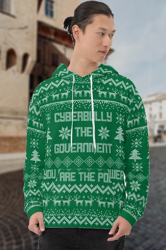 Cyberbully the Government Ugly Christmas Sweater Unisex Hoodie Fleece Fabric Down Fabric Feather Fabric Cyberbully the Government Ugly Christmas Sweater Unisex Hoodie Fleece Fabric Down Fabric Feather Fabric