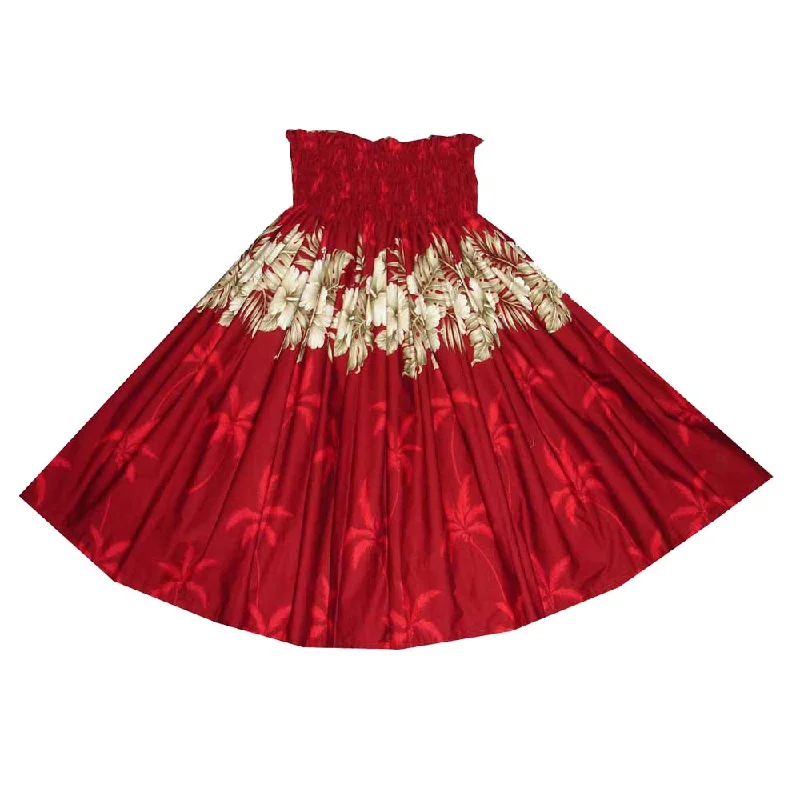 Pa'u Hula Skirt Vintage Hibiscus linen skirt breathable