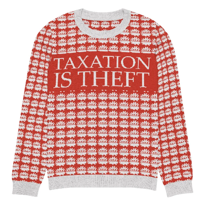 Taxation is theft Porcupine Knitted Ugly Christmas sweater Lace Blend Ribbed Blend Corduroy Blend Taxation is theft Porcupine Knitted Ugly Christmas sweater Lace Blend Ribbed Blend Corduroy Blend