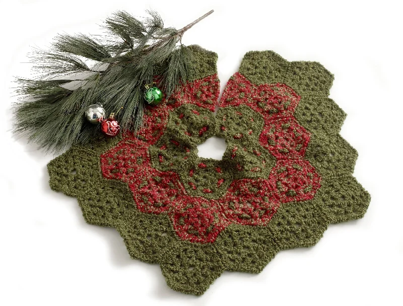 Festive Tree Skirt (Crochet) patchwork skirt art