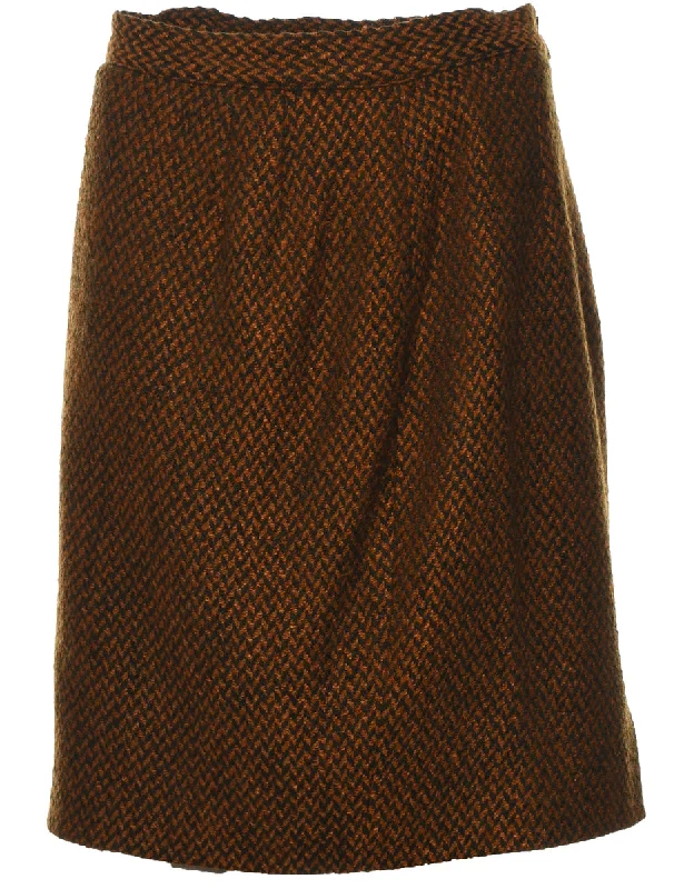 Pencil Shape Midi Skirt - M cotton skirt soft