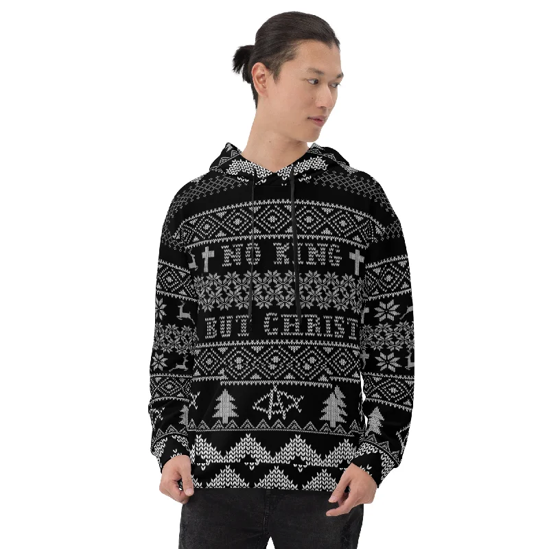AnarchoChristian No King but Christ Unisex Ugly Christmas Sweater Hoodie High Neck Crew Neck V-Neck AnarchoChristian No King but Christ Unisex Ugly Christmas Sweater Hoodie High Neck Crew Neck V-Neck