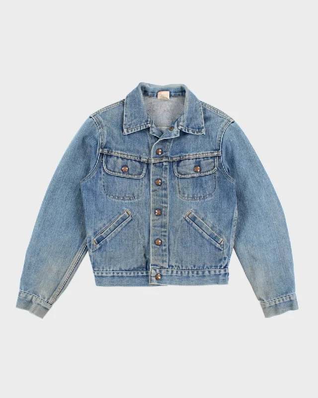 Vintage 70s GWG Denim Jacket - S Zip Front Button Front Snap Front