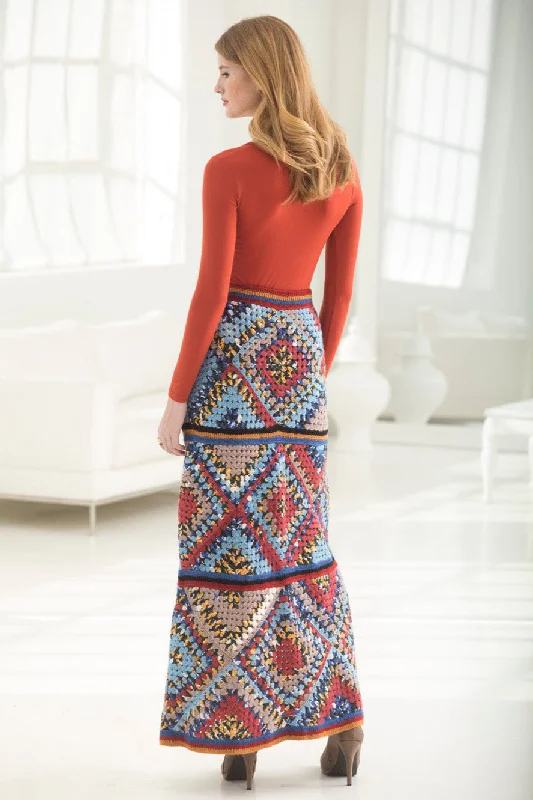 Granny Square Skirt (Crochet) - Version 1 high slit skirt