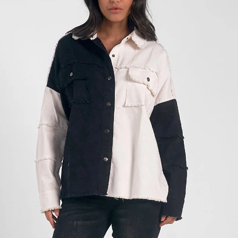Elan Puzzled Denim Jacket Wool Jacket Cashmere Jacket Tweed Jacket