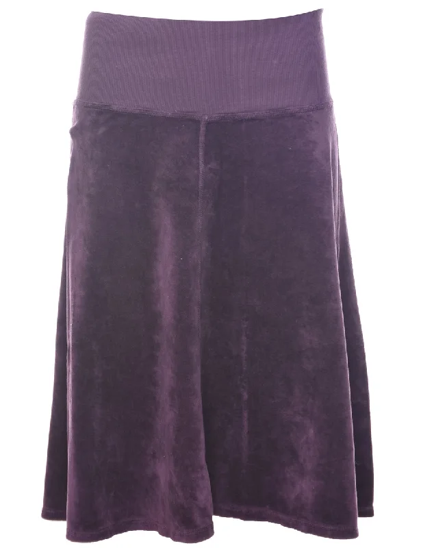 Purple Midi Skirt - M chiffon skirt delicate