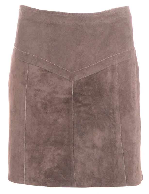 Reworked Robyn Suede Skirt cashmere skirt plush