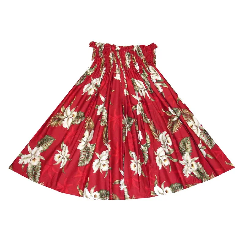White Orchid Hula Skirt Made in Hawaii denim skirt trendy