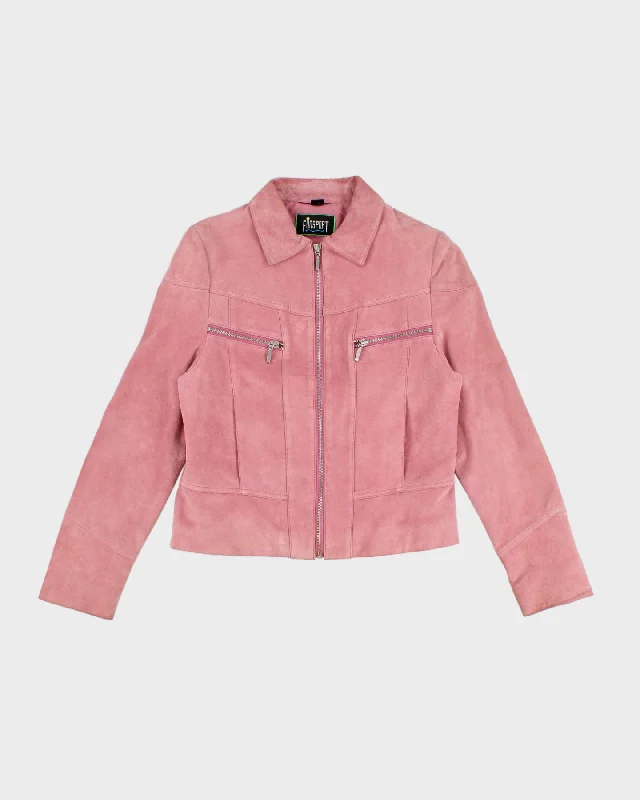 Y2K Funsport Pink Suede Jacket - S Quilted Jacket Puffer Jacket Insulated Jacket