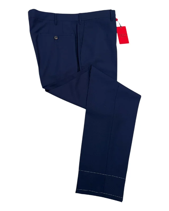 All-Year-Round Sartorial Dress Pants - Blue Slim Fit Casual Pants