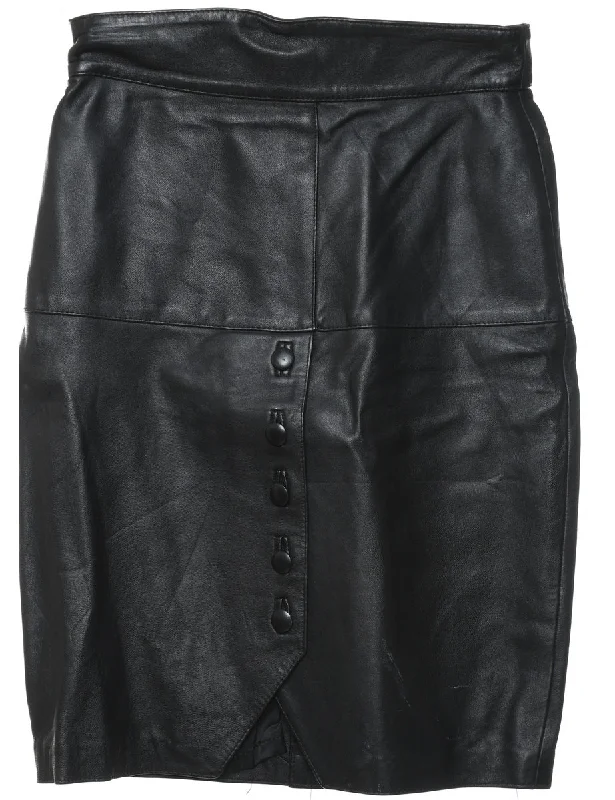 Pencil Shape Leather Skirt - M lace skirt romantic