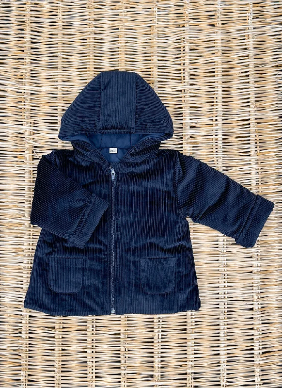 Baby Corduroy Soft Jacket Stand-Up Collar Roll-Neck Collar Turtle Neck