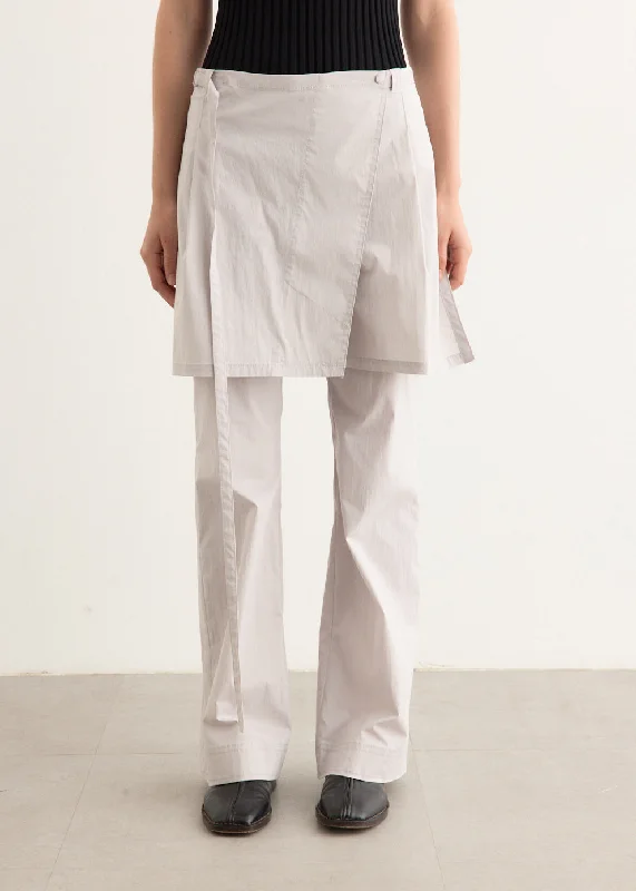 New Layered Wrap Skirt Pants Comfortable Jogger Trousers