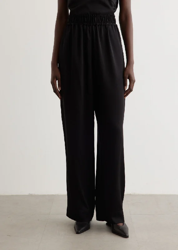 Gathered Pants Soft Wool Pants