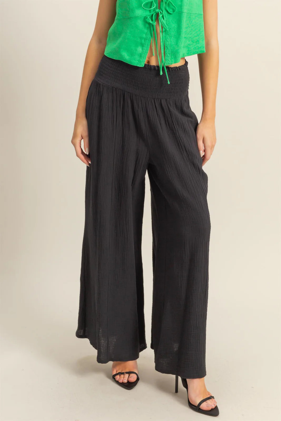 Breezy Black Pants Soft Cotton Pants