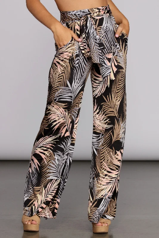 Life Under A Palm Tree Pants Sleek Black Pants