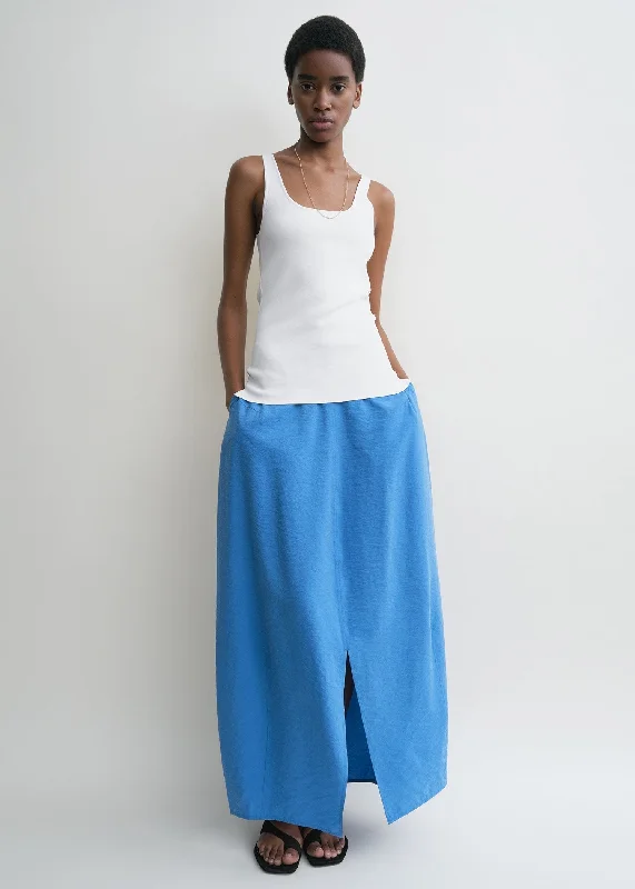 Parachute skirt cobalt linen skirt light