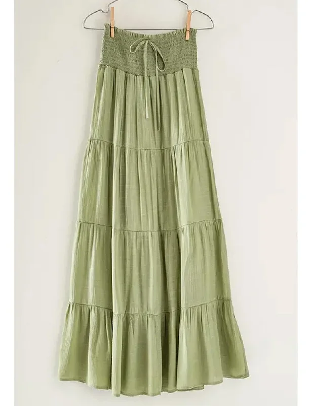 Tiered Double Layer Skirt cashmere skirt soft