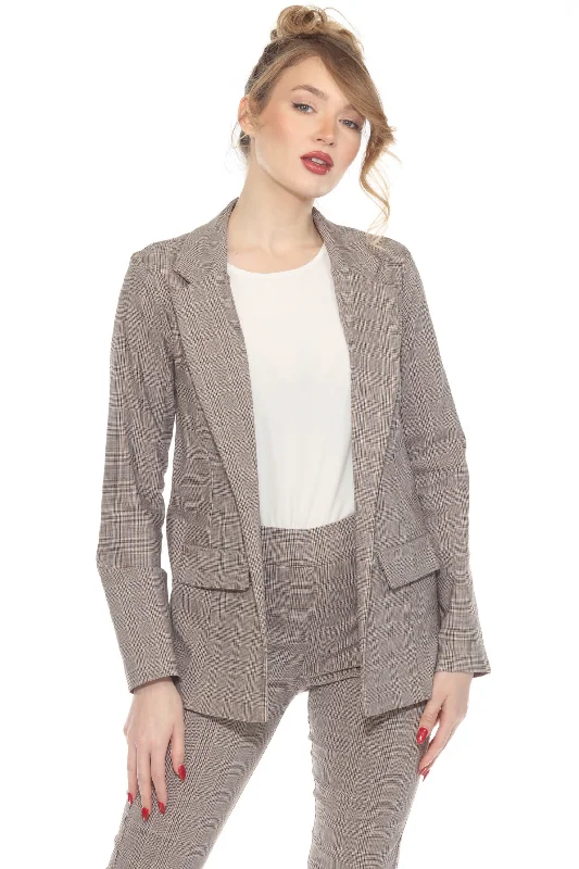 Joseph Ribkoff Beige/Multi Tartan Plaid Blazer Jacket 243216 Snapped Jacket Toggled Jacket Drawstring Jacket Joseph Ribkoff Beige/Multi Tartan Plaid Blazer Jacket 243216 Snapped Jacket Toggled Jacket Drawstring Jacket