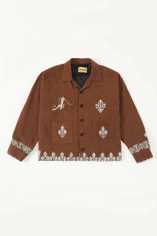 HAND EMBROIDERED LIGHTWEIGHT COACH JACKET Tailored Jacket Straight Jacket A-Line Jacket HAND EMBROIDERED LIGHTWEIGHT COACH JACKET Tailored Jacket Straight Jacket A-Line Jacket