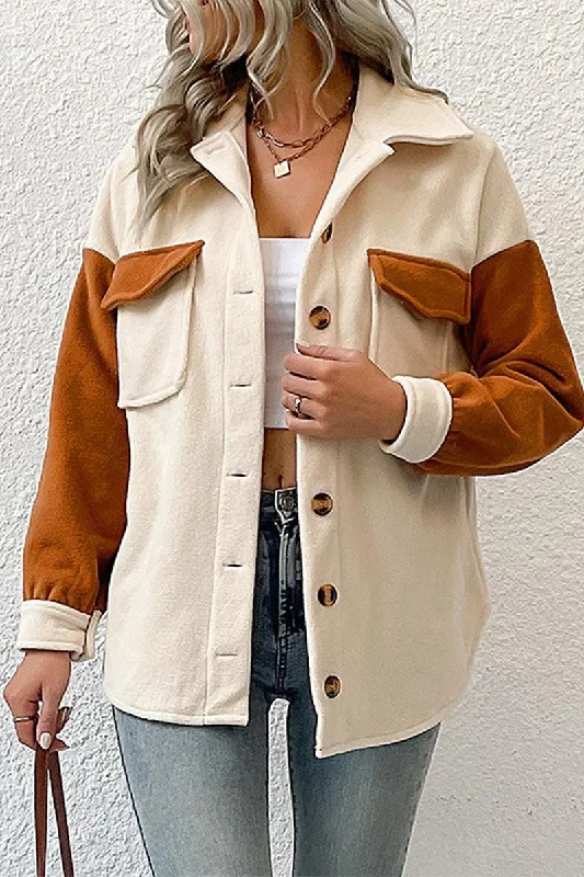 BUTTON DOWN LAPEL JACKET WITH POCKETS Rayon Jacket Velvet Jacket Corduroy Jacket