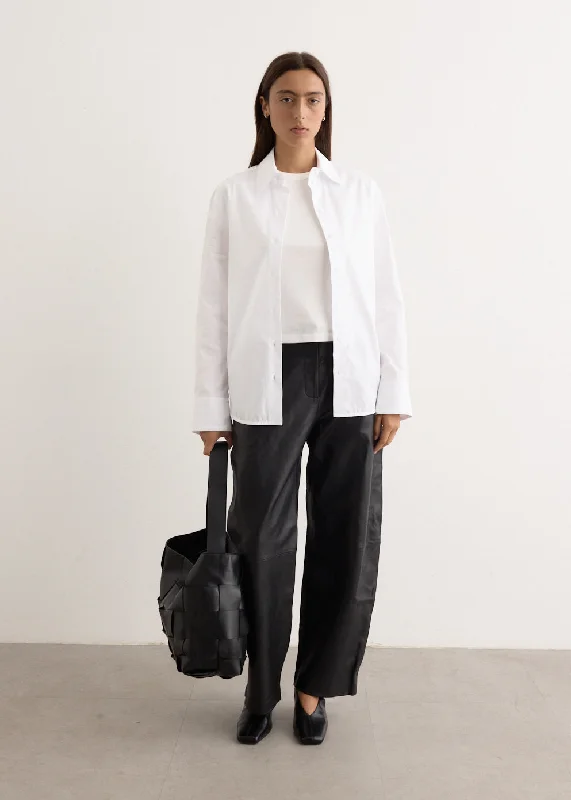 Leather Balloon Pants Trendy High-Waist Trousers