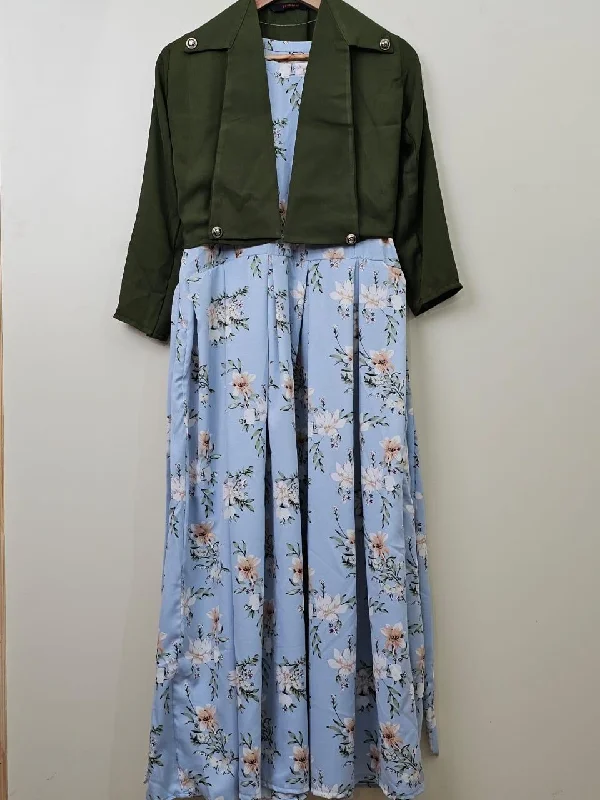 Floral Maxi with Jacket Insulated Jacket Fitted Jacket Loose Jacket