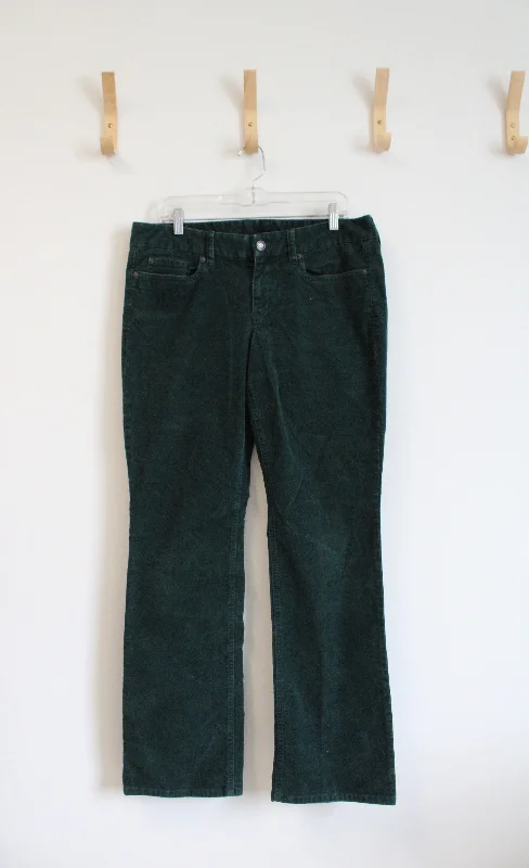 J.Crew Favorite Fit Dark Green Corduroy Pants | 32R Elegant Palazzo Trousers