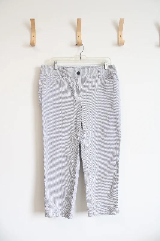 Ann Taylor LOFT Original Crop Striped Capri Pants | 10 Cozy Fitted Pants